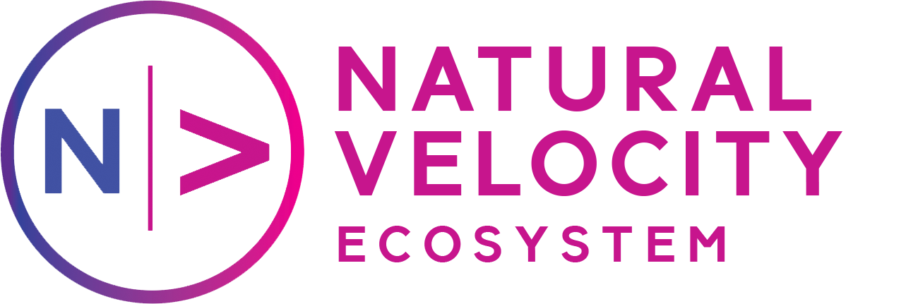 Natural Velocity Ecosystem Logo all in purple logo